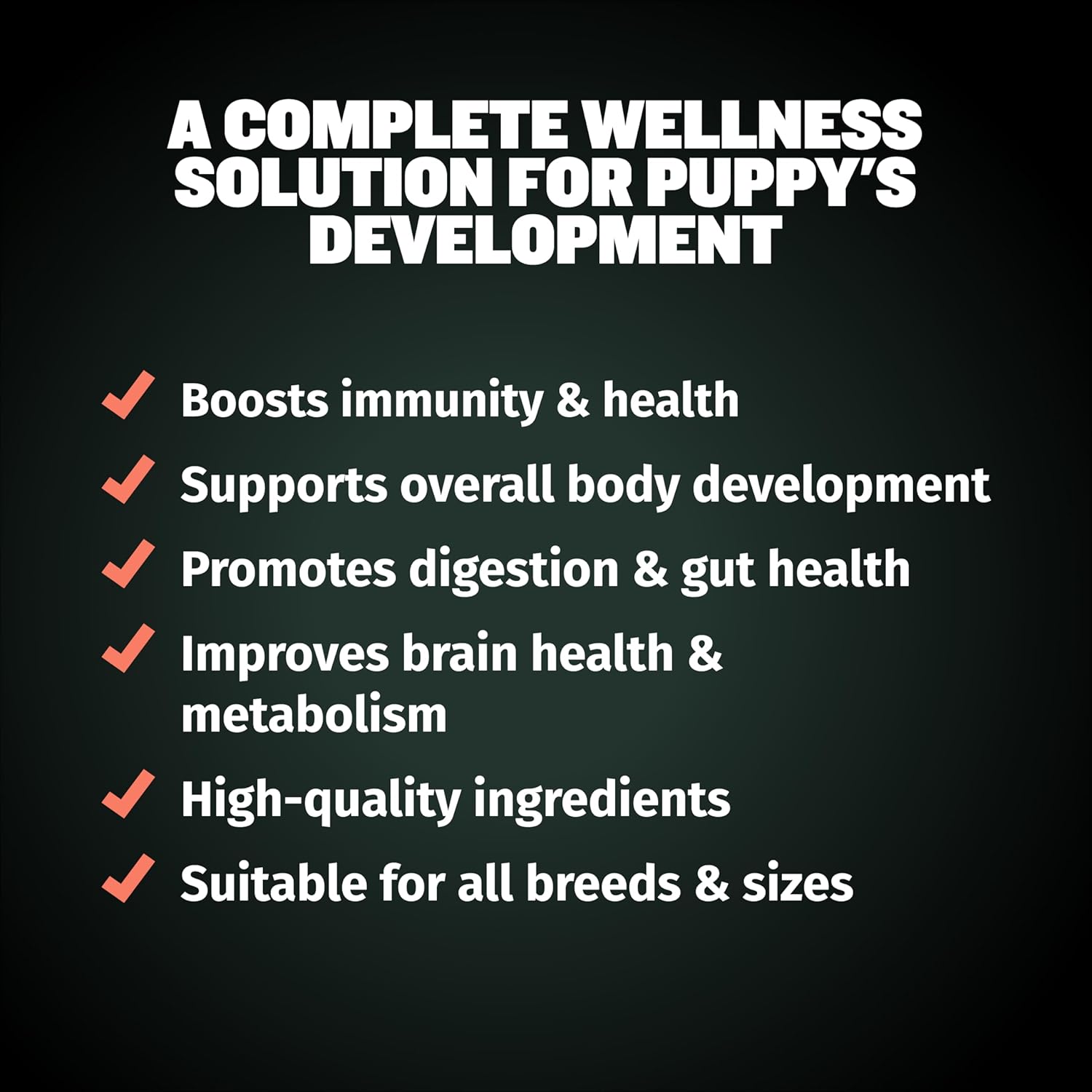 Bully Max Puppy Vitamins - 2-in-1 Chewable Tablets for Puppies - Growth & Development Supplements for Small & Large Breed Dogs - 30 Count