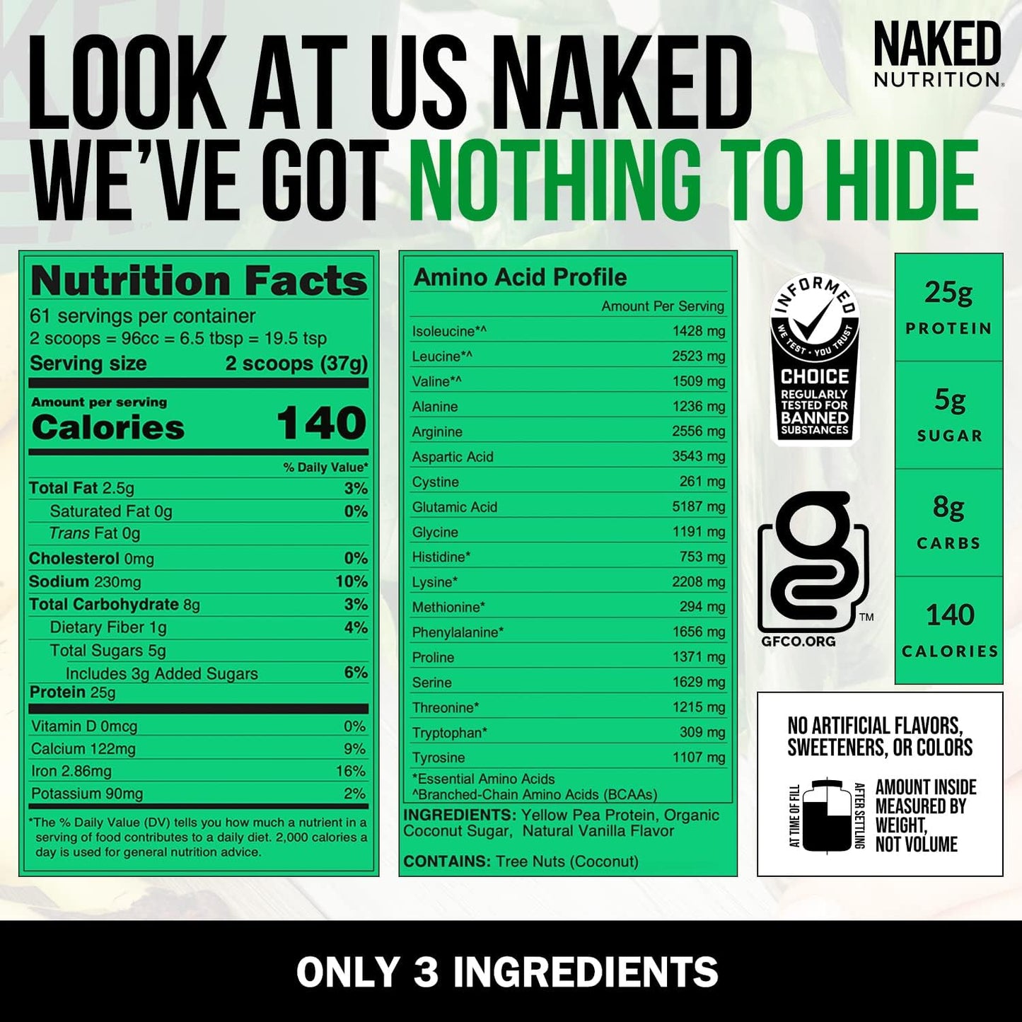 Bundle: 5LB Vanilla Naked Pea Protein + 2LB Naked PB - Dairy Free and Nutritious