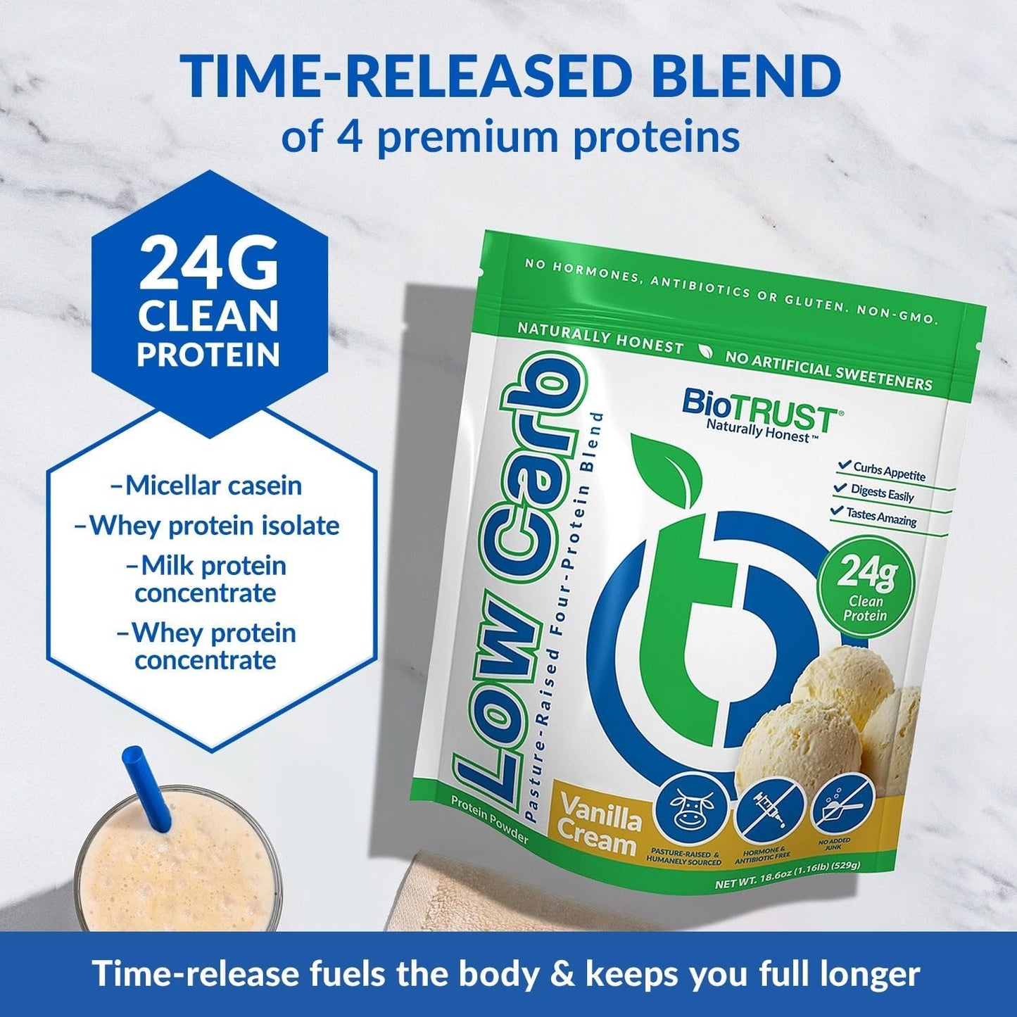 Bundle: BioTrust Ageless Muscle (Fruit Punch) & Low Carb Multi Protein (Vanilla Cream) - Muscle Building & Weight Management Support