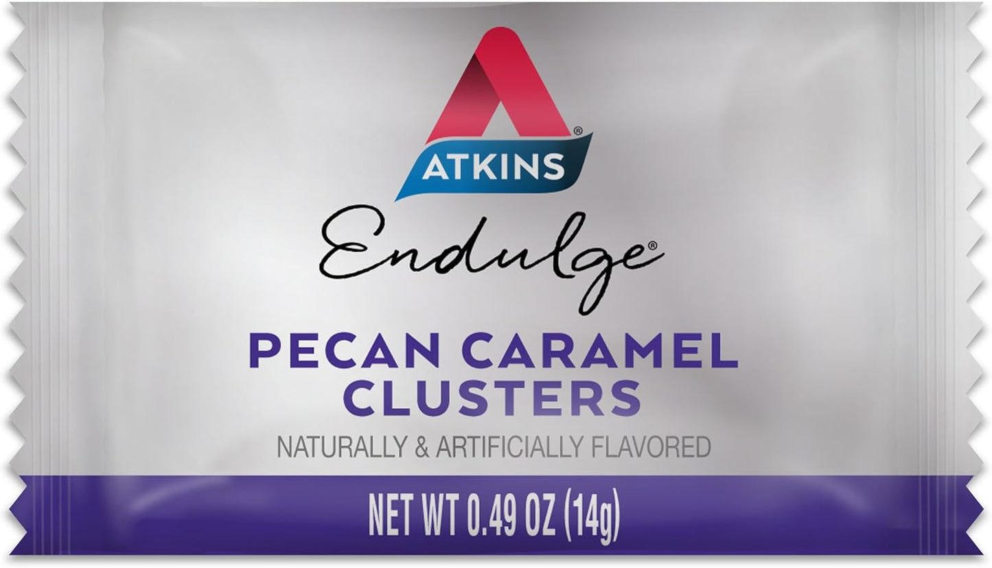 Bundle Deal: Atkins Pecan Caramel Clusters (60ct) & Chocolate Caramel Mousse Bars (5ct) - Low Sugar Dessert Options