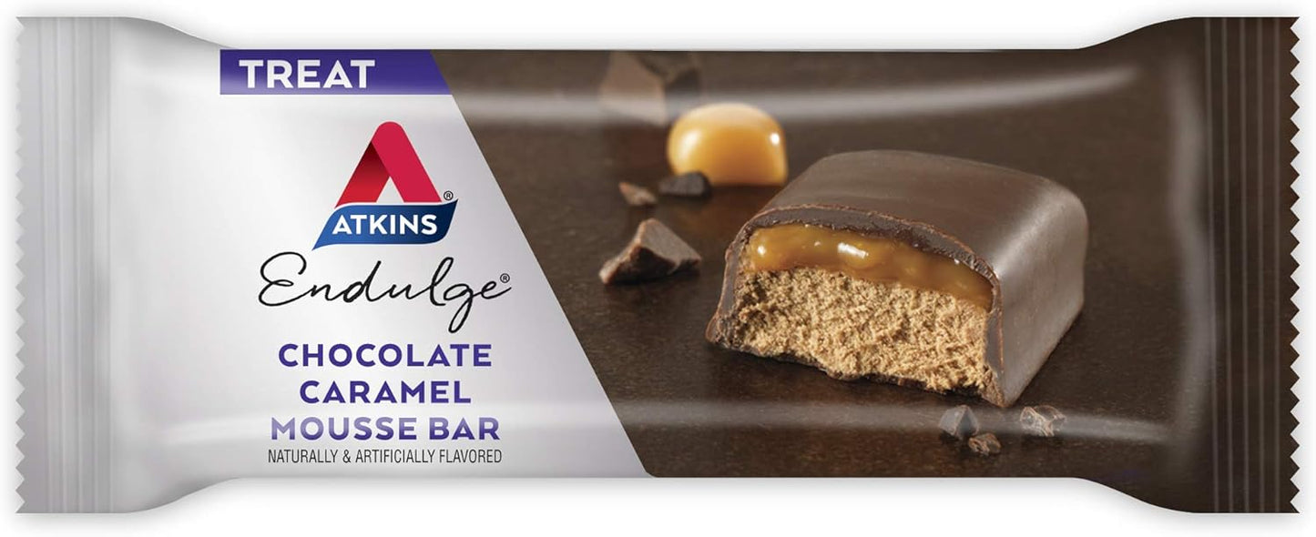 Bundle Deal: Atkins Pecan Caramel Clusters (60ct) & Chocolate Caramel Mousse Bars (5ct) - Low Sugar Dessert Options