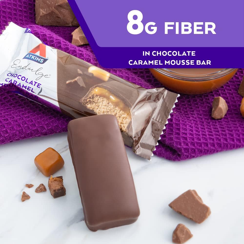 Bundle Deal: Atkins Pecan Caramel Clusters (60ct) & Chocolate Caramel Mousse Bars (5ct) - Low Sugar Dessert Options