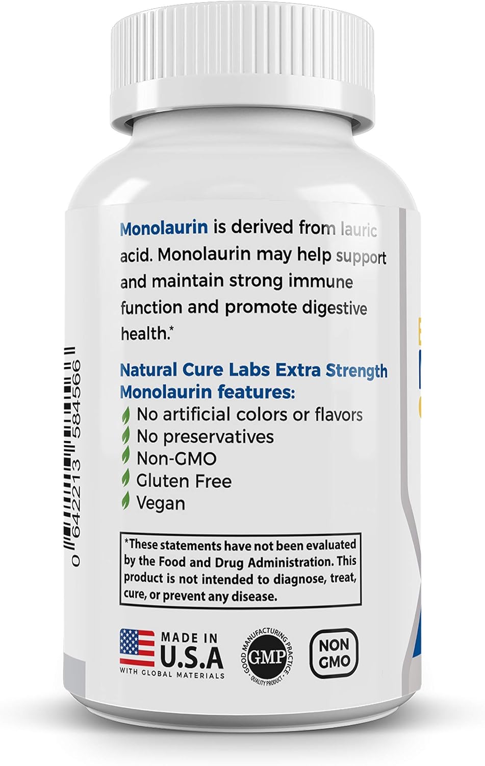 Bundle: Extra Strength Monolaurin 800mg + Clean L-Lysine 600mg by Natural Cure Labs