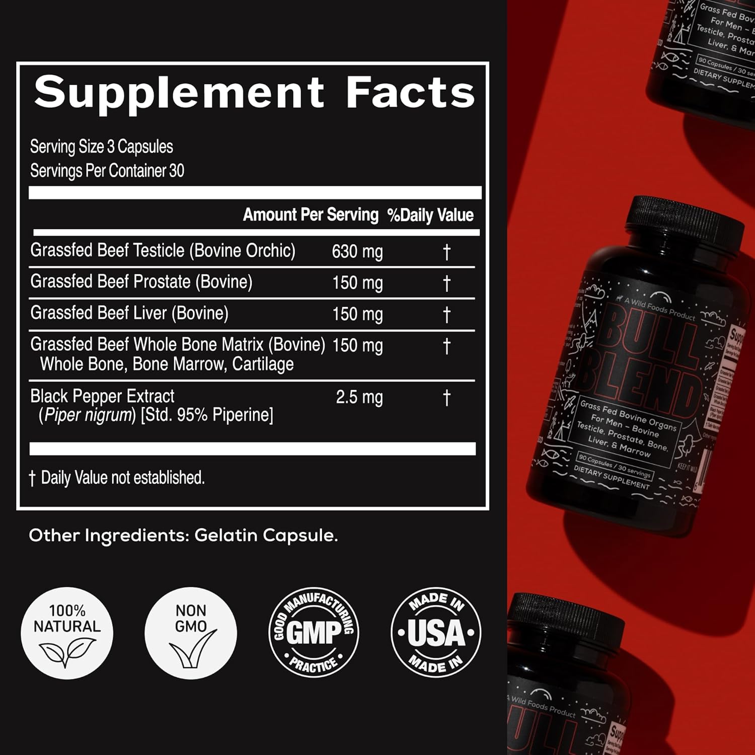 Bundle for Vitality & Energy: DailyNutra KSM 66 Ashwagandha, Bull Blend Complex, and Herbal T Formula (90 Capsules each)