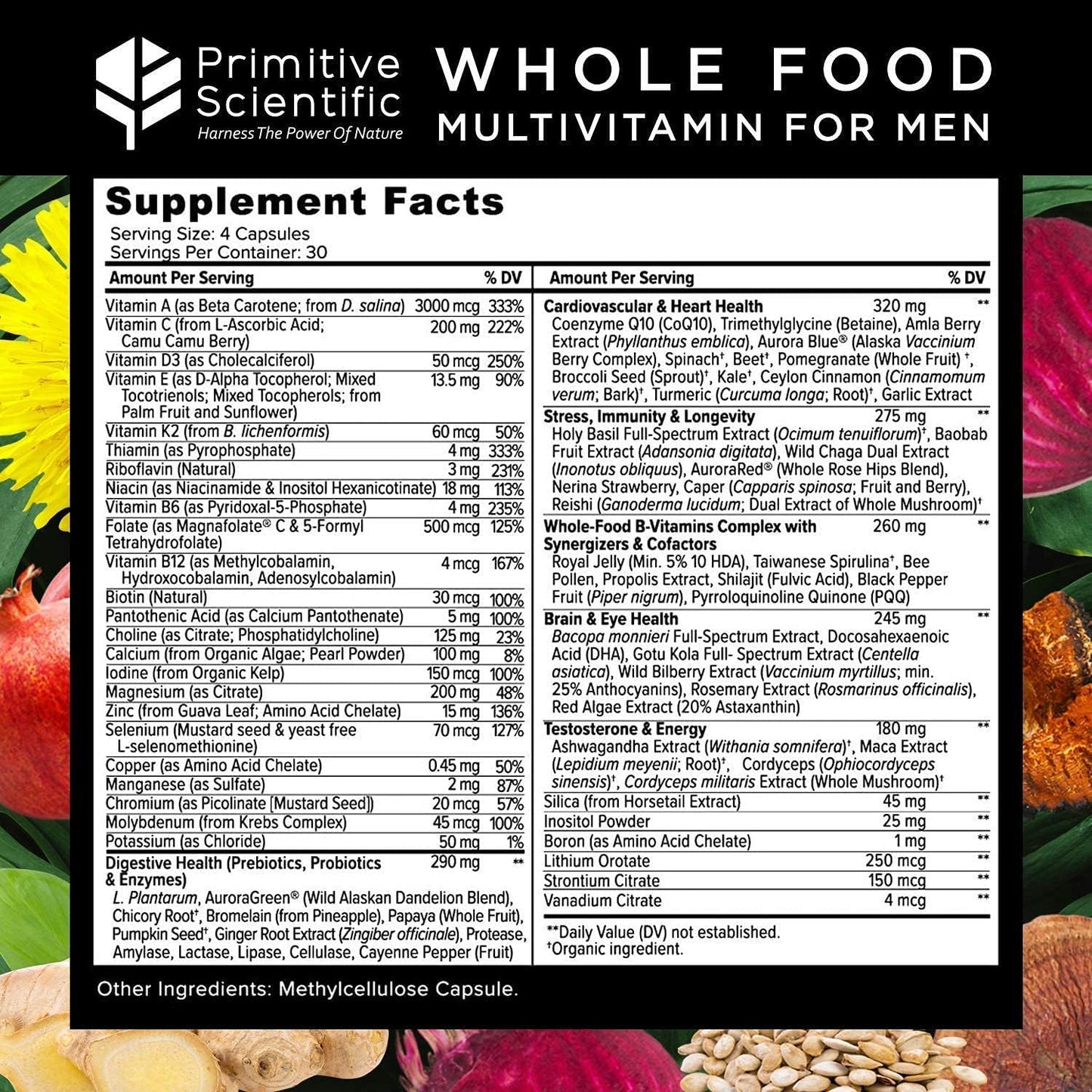 Bundle: Full-Spectrum Men & Women’s Multivitamins for Holistic Health - 100% Natural & Non-GMO - 120 Capsules each