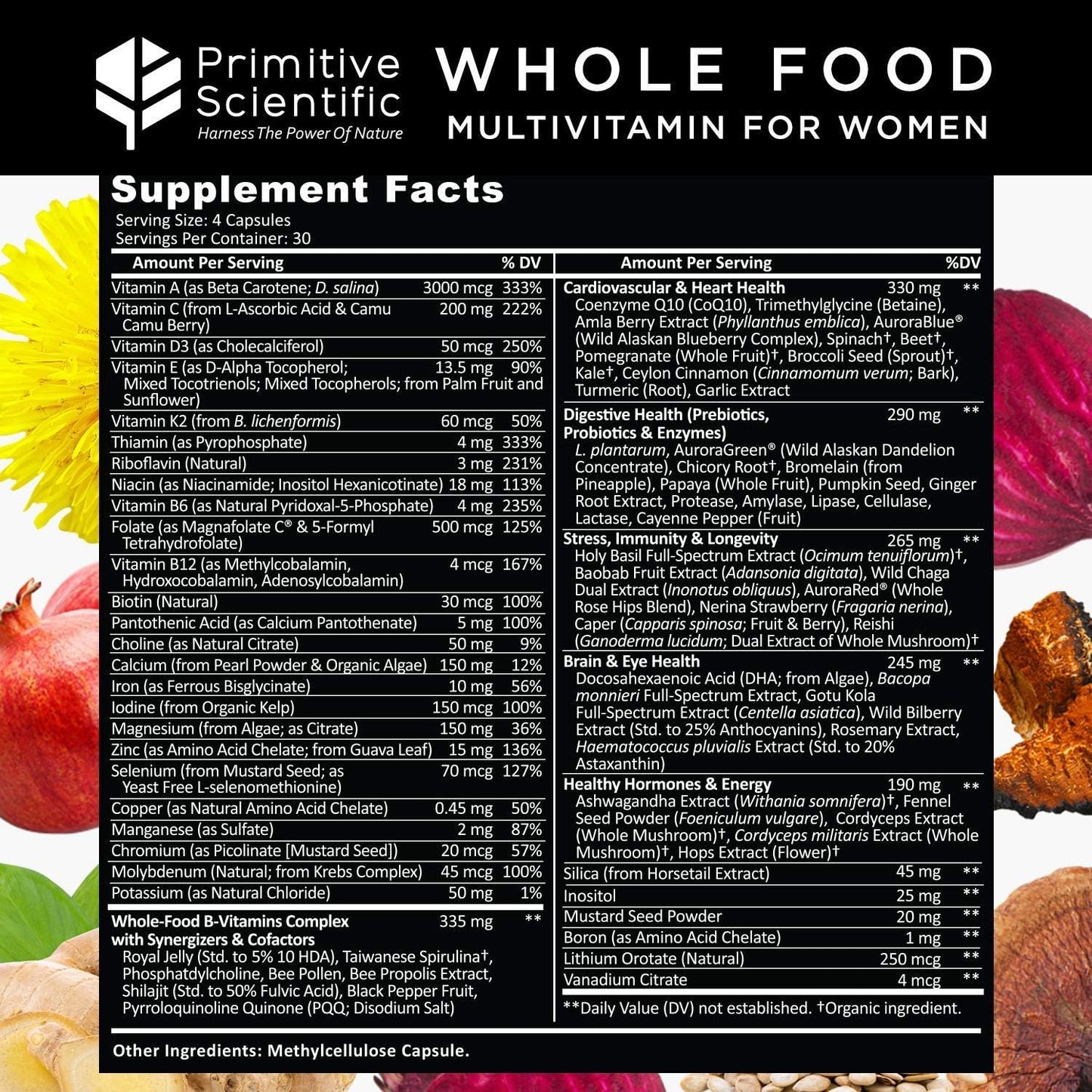 Bundle: Full-Spectrum Men & Women’s Multivitamins for Holistic Health - 100% Natural & Non-GMO - 120 Capsules each