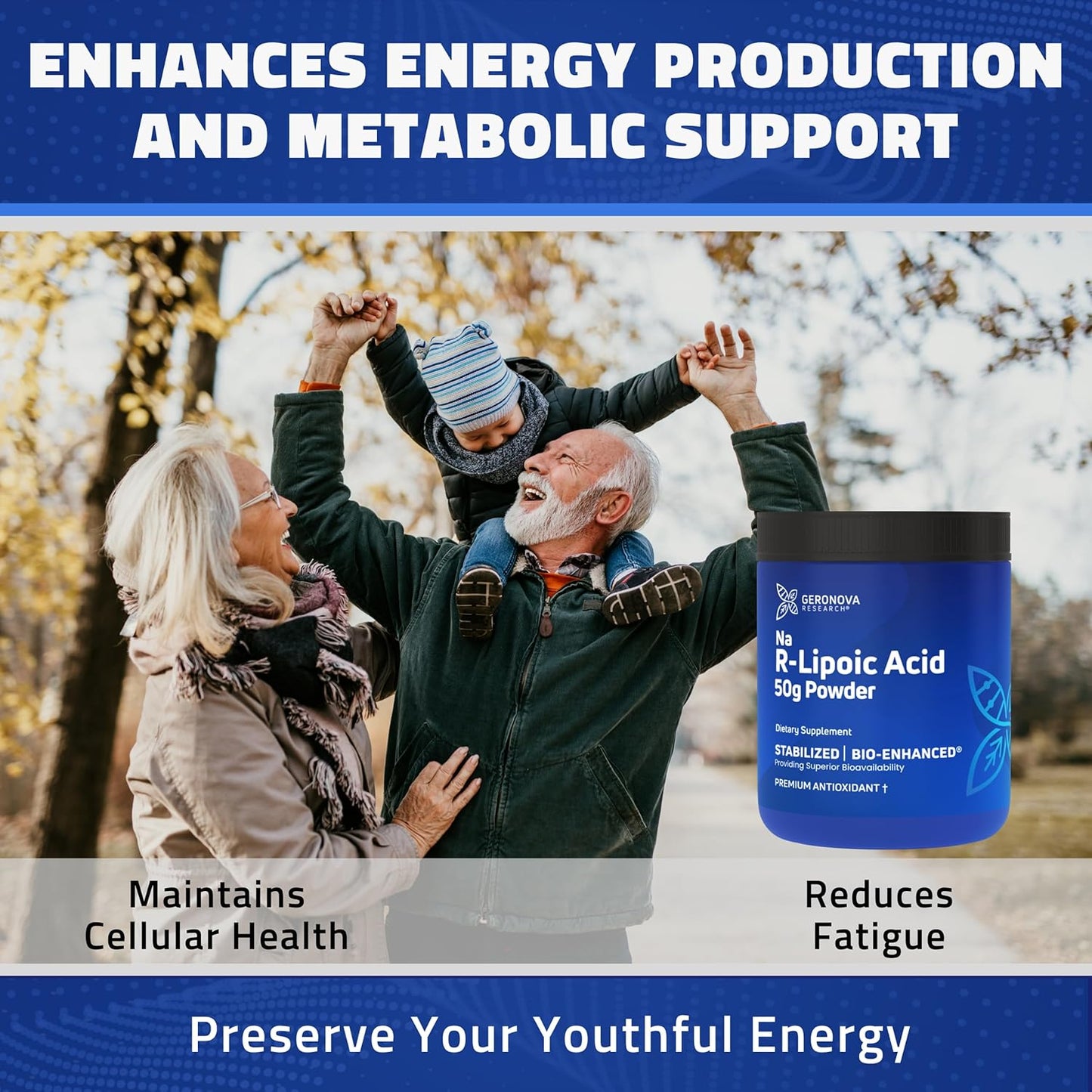 Bundle: Geronova R-Lipoic Acid Capsules and Bio-Enhanced Powder
