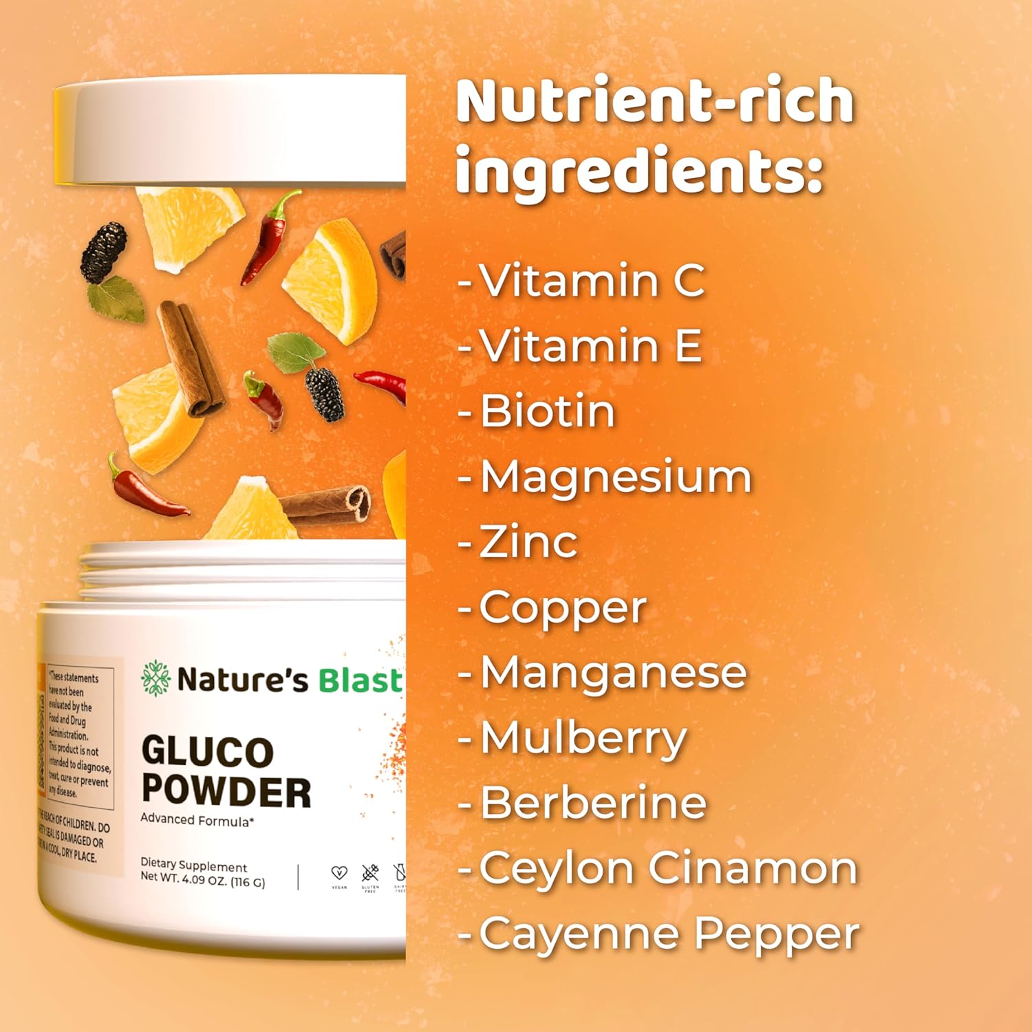 Bundle: Gluco-Powder with Odorless Garlic for Vital Peak Support