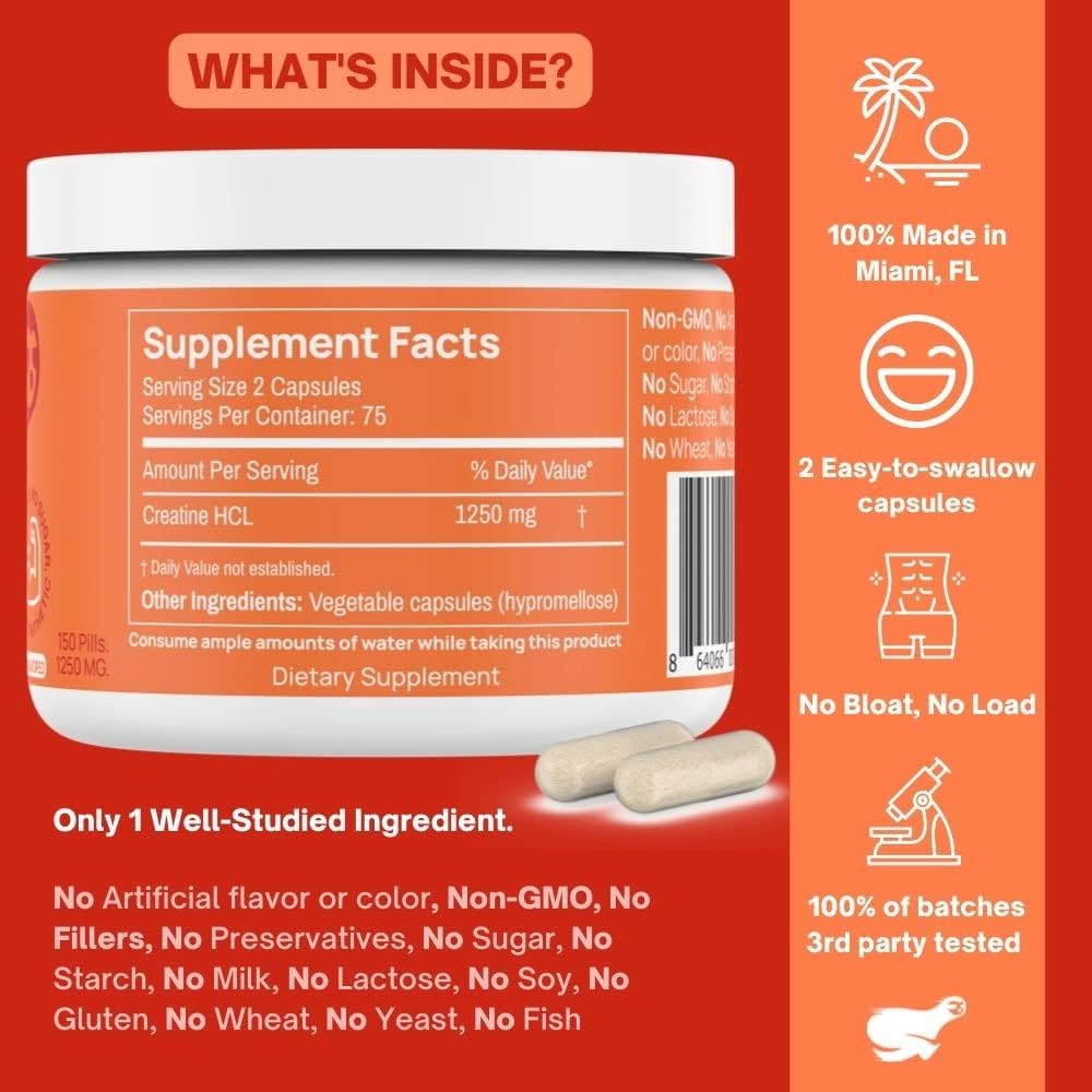 Bundle: Goba Tea Pre Workout Pills & Creatine HCL - Boost Energy, Muscle Growth, Endurance | No Crash, No Jitters | 30 Pre Workout & 75 Creatine HCL Servings