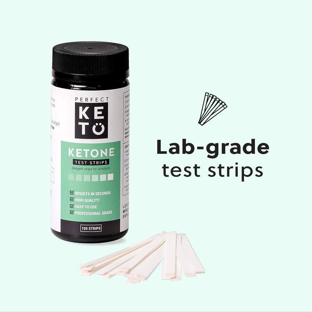 Bundle: Keto Exogenous Ketones Base BHB (60 Capsules) + 100 Keto Strips - Supports Ketogenic Diet, Weight Management, Energy & Focus