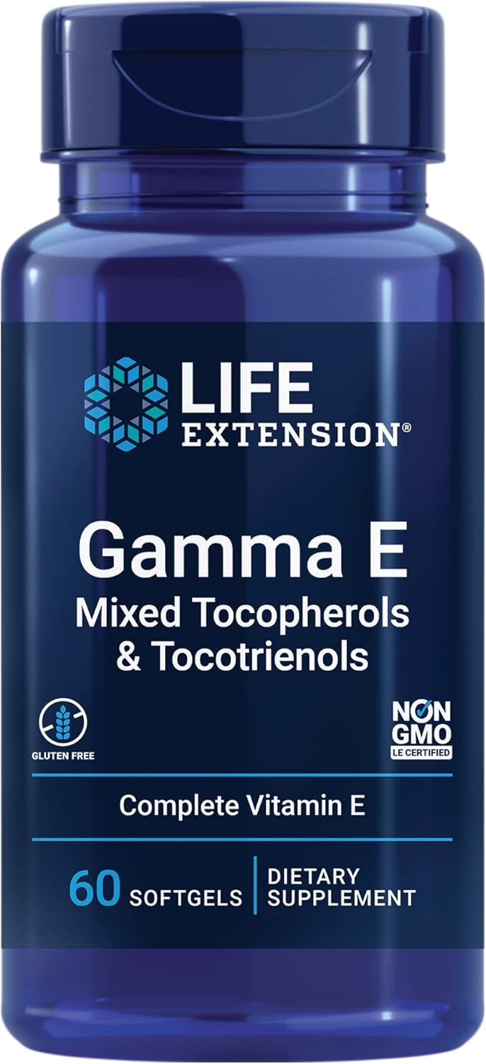 Bundle: Life Extension Gamma E Mixed Tocopherols & Tocotrienols + Neuro-mag Magnesium L-threonate - 60 Softgels & 90 Capsules