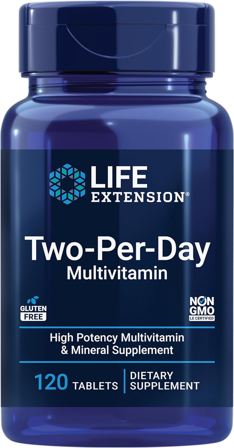 Bundle: Life Extension Super Bio-Curcumin & Two-Per-Day Multivitamin - 120 Tablets & 60 Capsules