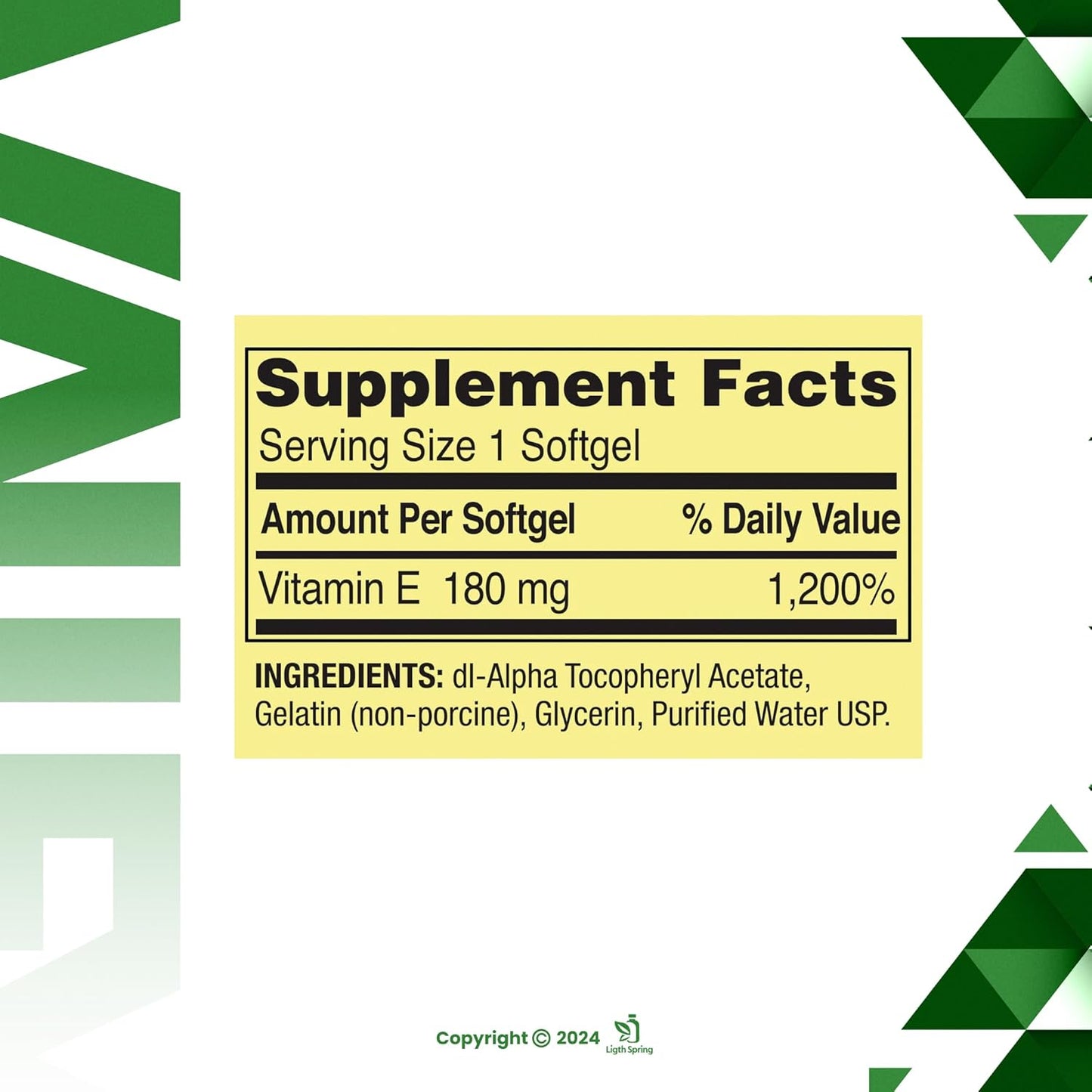 Bundle: LightSpring Vitamin E 180mg Softgels + Exclusive A to Z Vitamins & Minerals + Weekly Pill Organizer