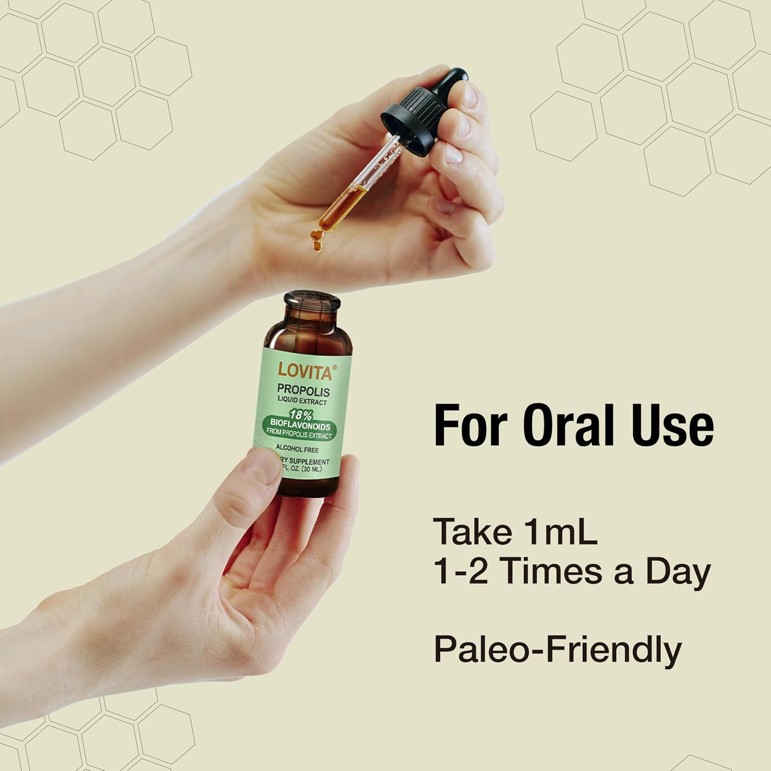 Bundle: Lovita Bee Propolis Extract & Zinc Capsules for Immune Support - Natural Nutrient Supplements