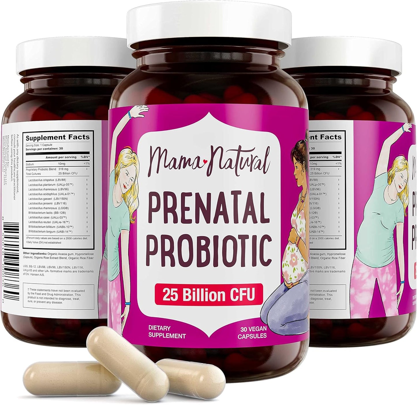 Bundle: Mama Natural Baby & Prenatal Probiotic Drops for Colic Relief, Gut Health, and Immunity Support