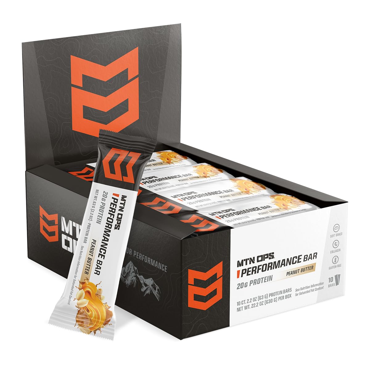 Bundle: MTN OPS Performance Bars in Caramel Crunch and Peanut Butter Bliss - Energy Bars for Optimal Performance and Taste