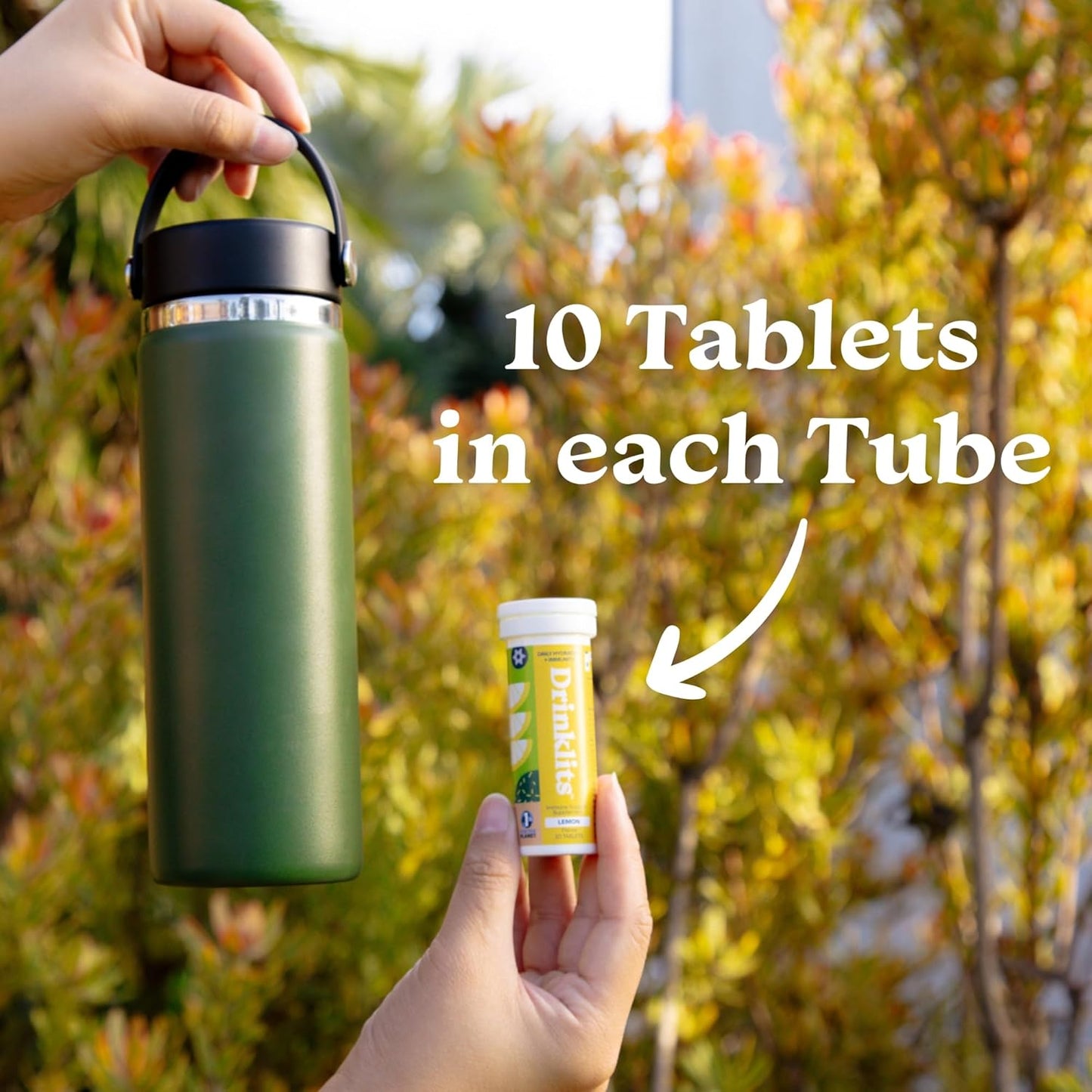 Bundle of 4 Tubes Drinklits Lemon Immune Support Tablets | Vitamin C Boost, Electrolytes, Herbal Blend | 40 Servings, 10 Tablets per Tube