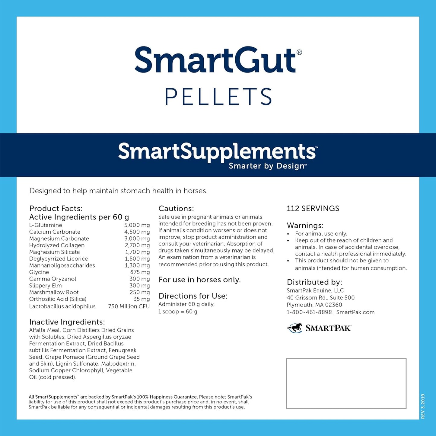 Bundle of 6 SmartPak Stress Ease & SmartCalm Ultra Paste Tubes - Equine Supplement for Skittish Horses, Herb and Sugar-Free