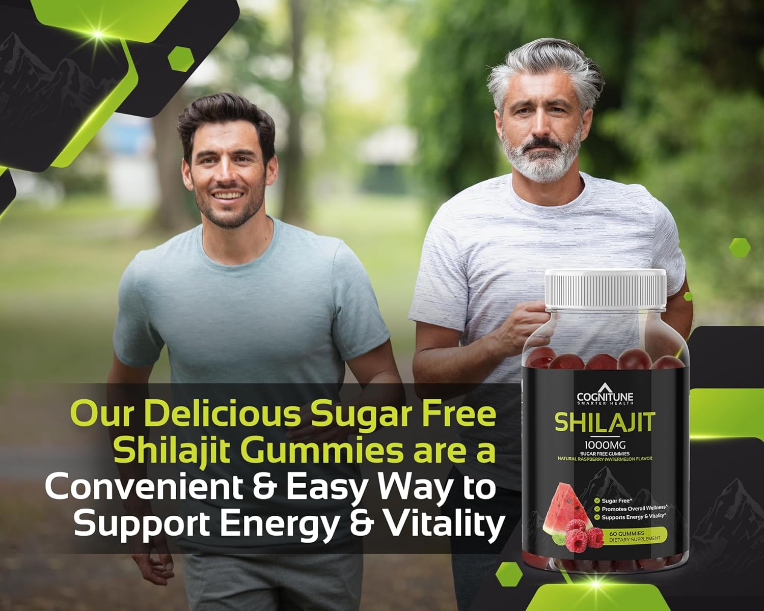 Bundle of CogniTune Gummy Supplements - Resveratrol, Shilajit, Methylfolate - Wellness Support