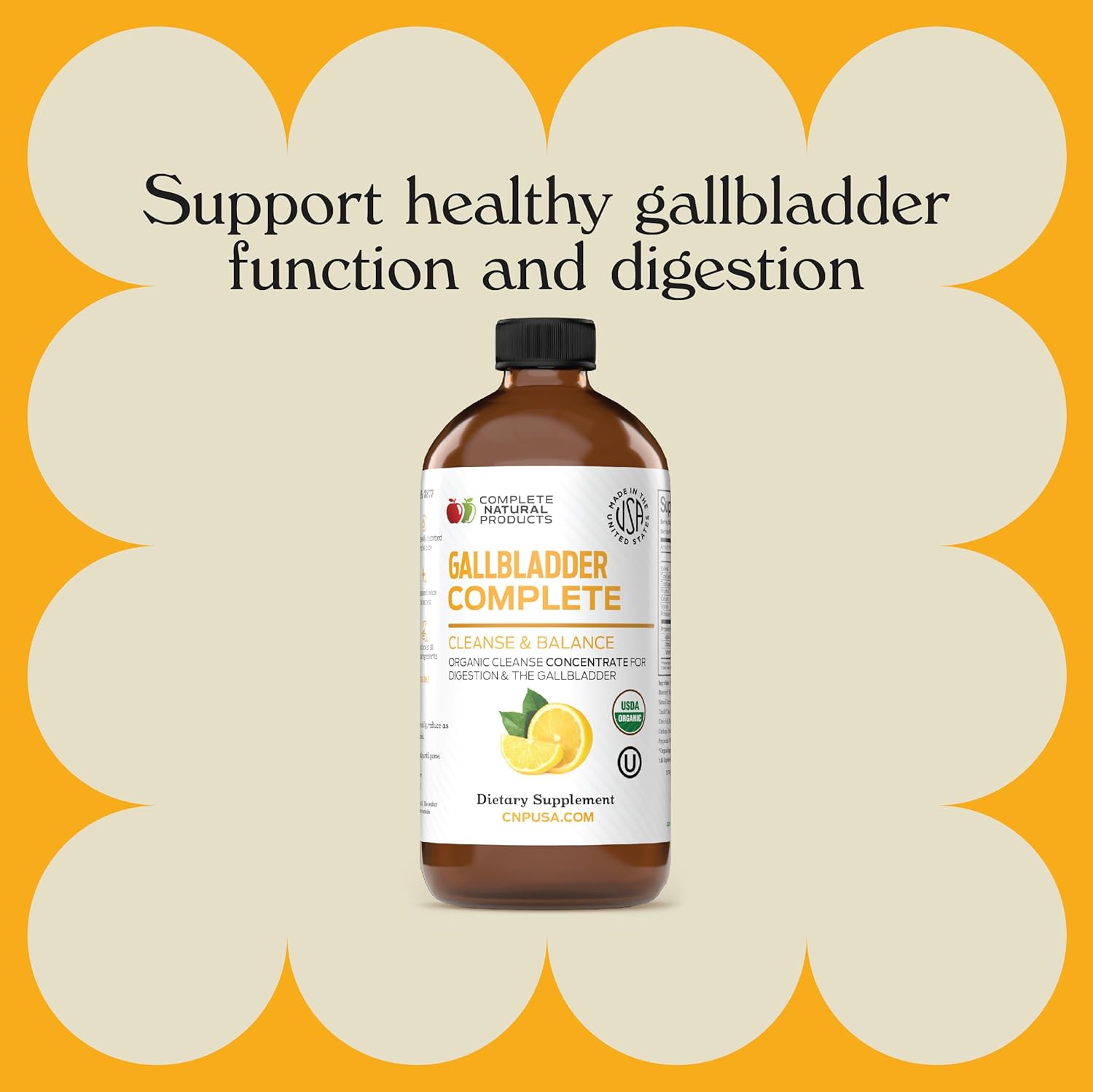 Bundle of Complete Natural Products Liver Complete 8oz & Gallbladder Complete 8oz for Liver and Gallbladder Health