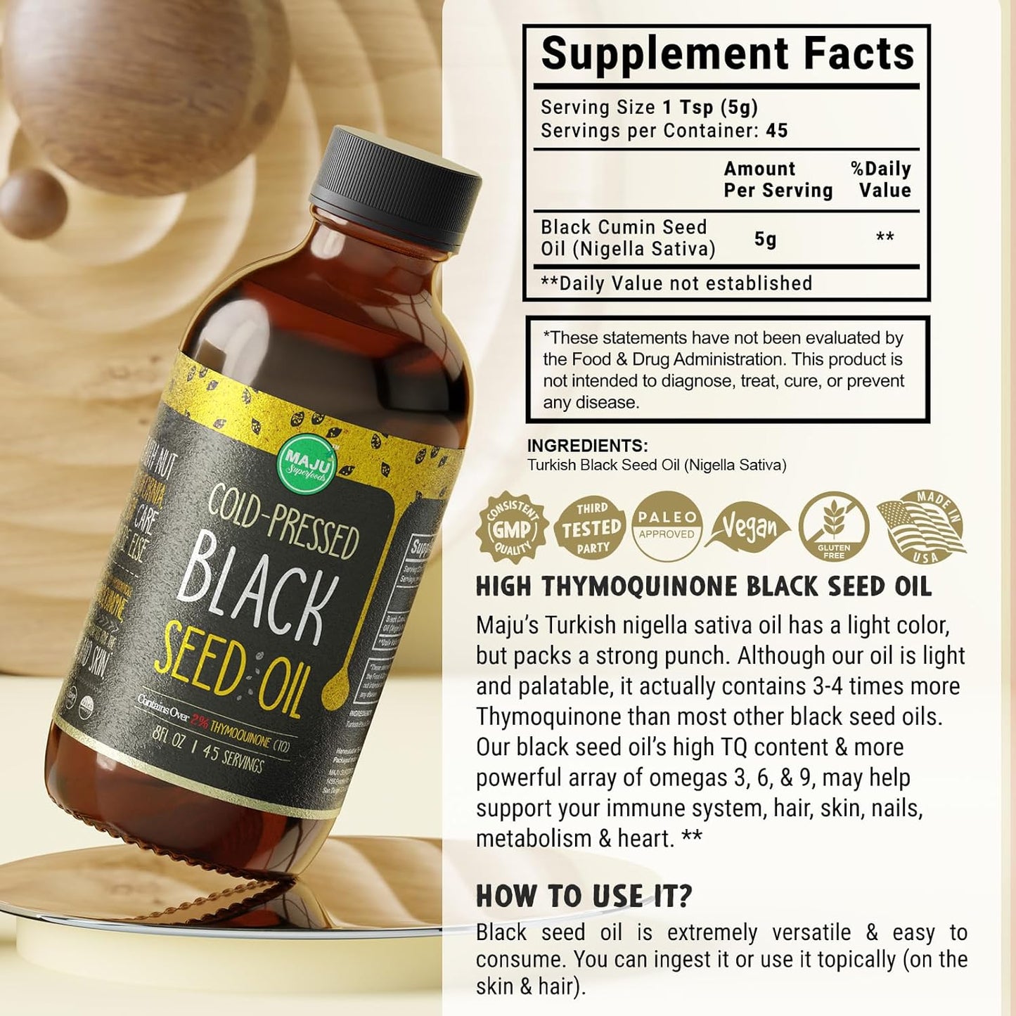 Bundle of Maju Superfoods Black Seed Oil and Oregano for Optimal Health and Wellness