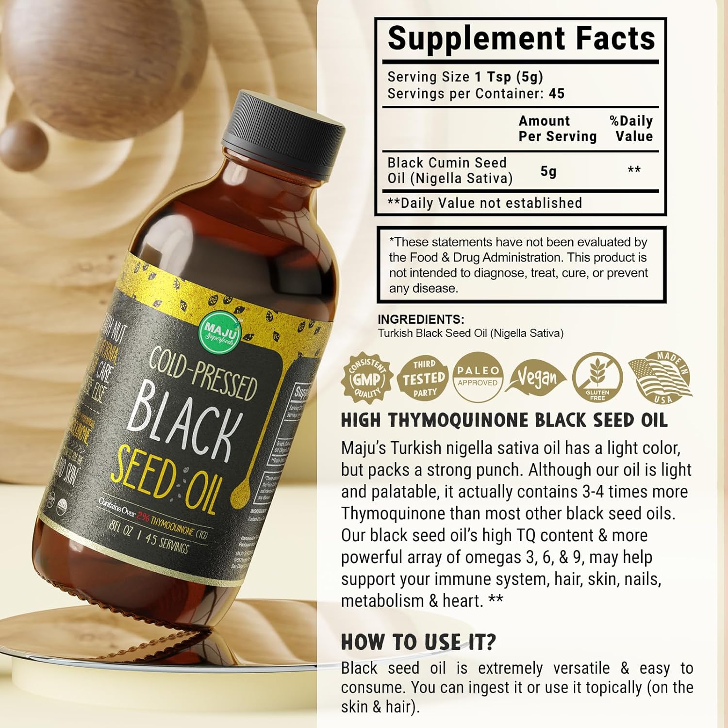 Bundle of Maju Superfoods Black Seed Oil and Oregano for Optimal Health and Wellness