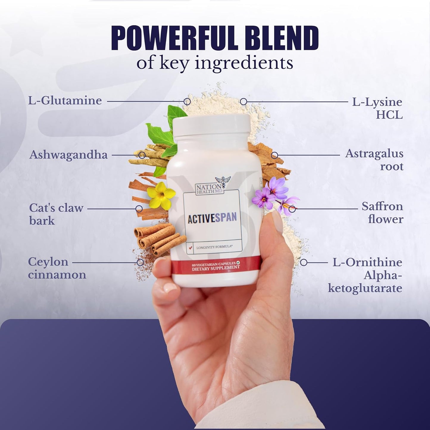 Bundle of NATION HEALTH MD ActiveSpan and Odorless Garlic from Vital Peak for Improved Health