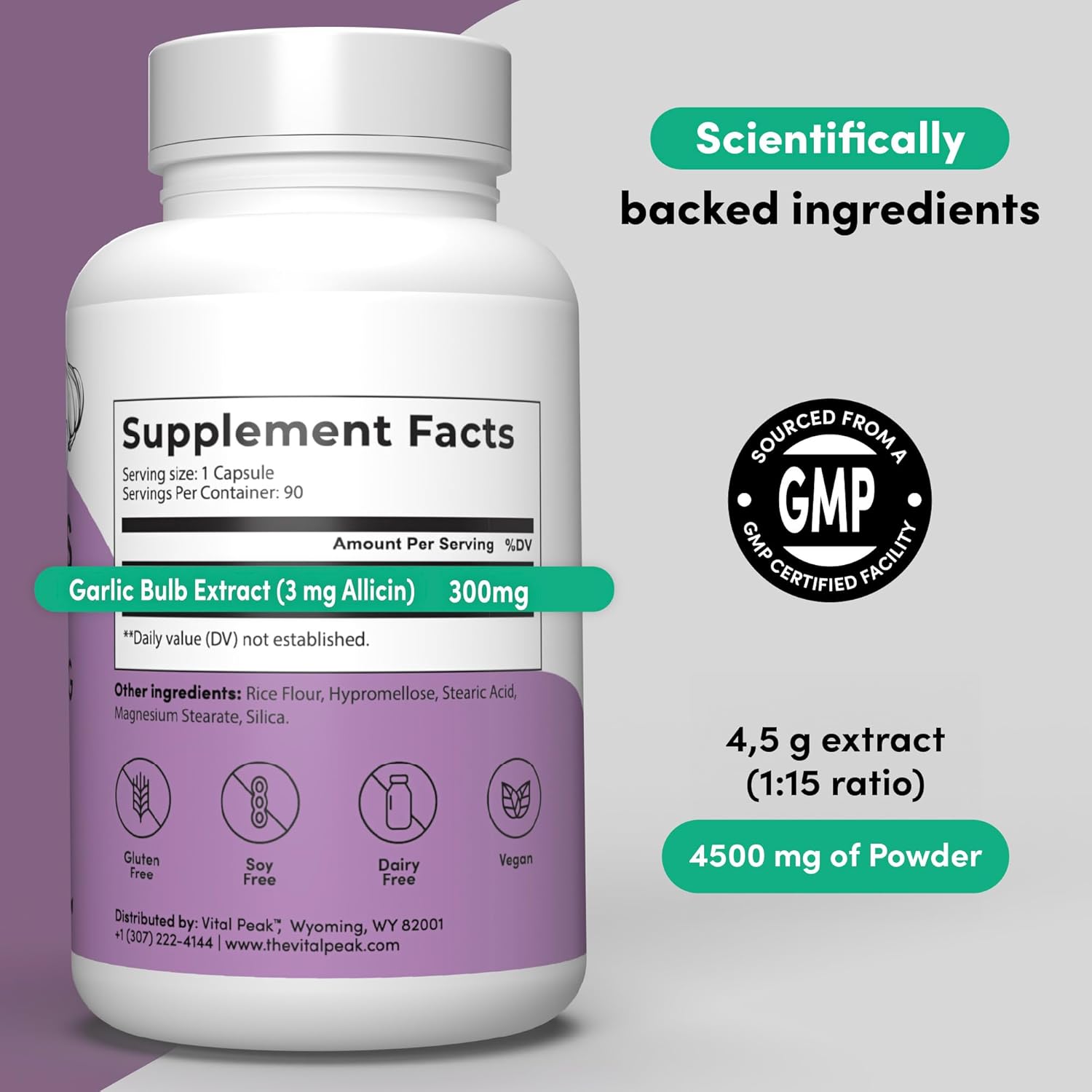 Bundle of NATION HEALTH MD ActiveSpan and Odorless Garlic from Vital Peak for Improved Health