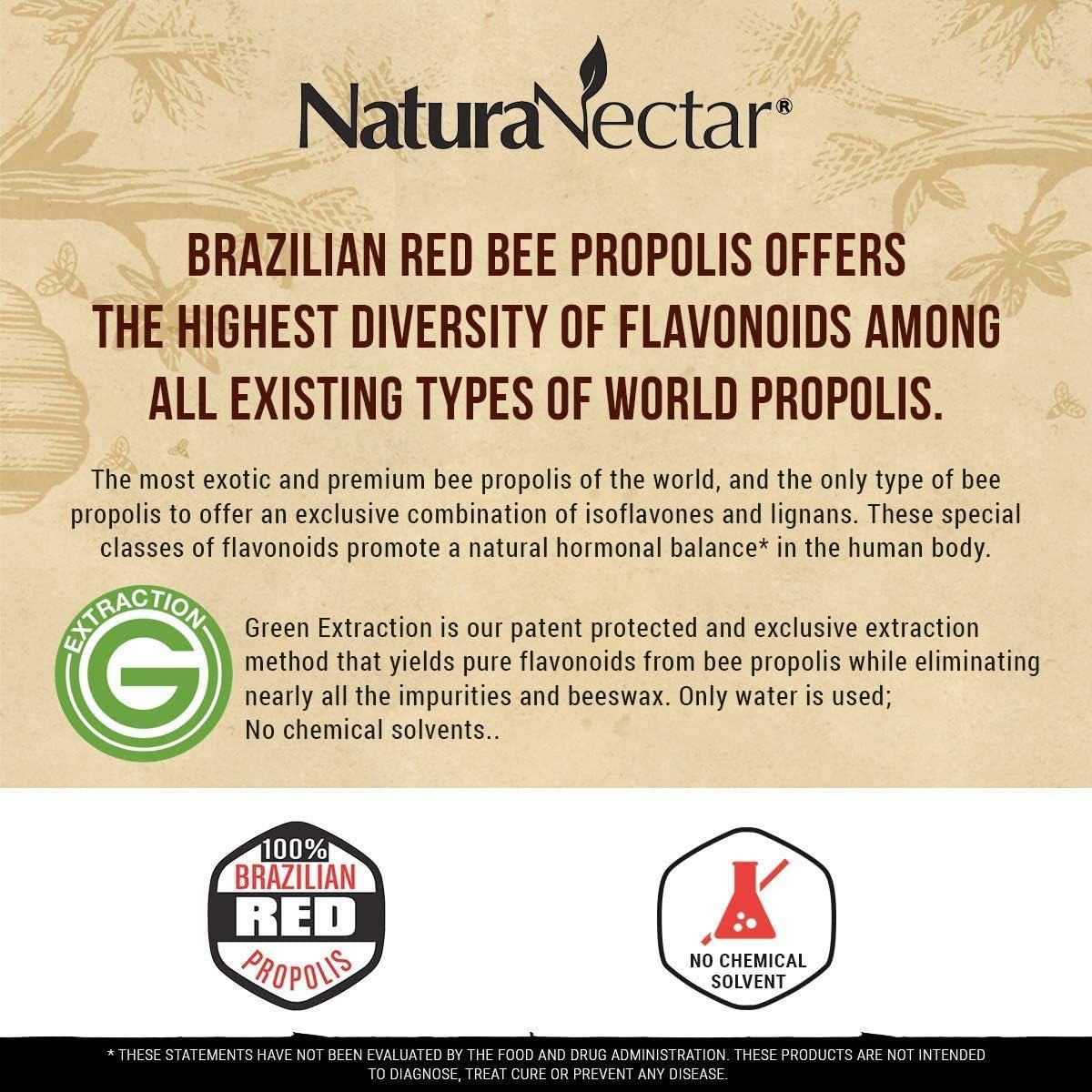 Bundle of NaturaNectar Red and Brown Propolis Capsules for Immune Support and Respiratory Health - 60 Capsules per Bottle