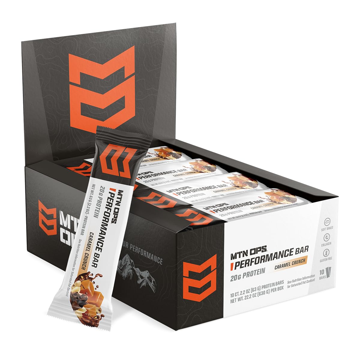 Bundle of Performance Bars in Caramel Crunch and Frosted Cinnamon Swirl Flavors for Energy and Nutrition Boost