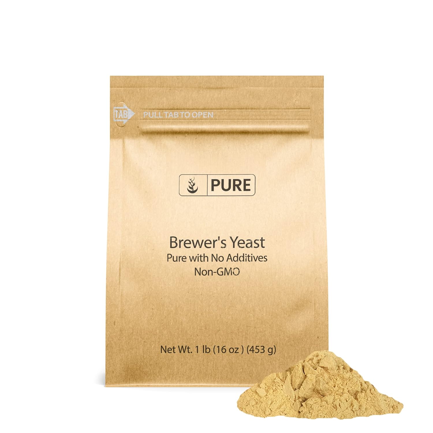 Bundle of Pure Brewer's Yeast and Calcium Citrate, 1 lb Each - No Additives or Fillers - Natural Ingredients Supplements