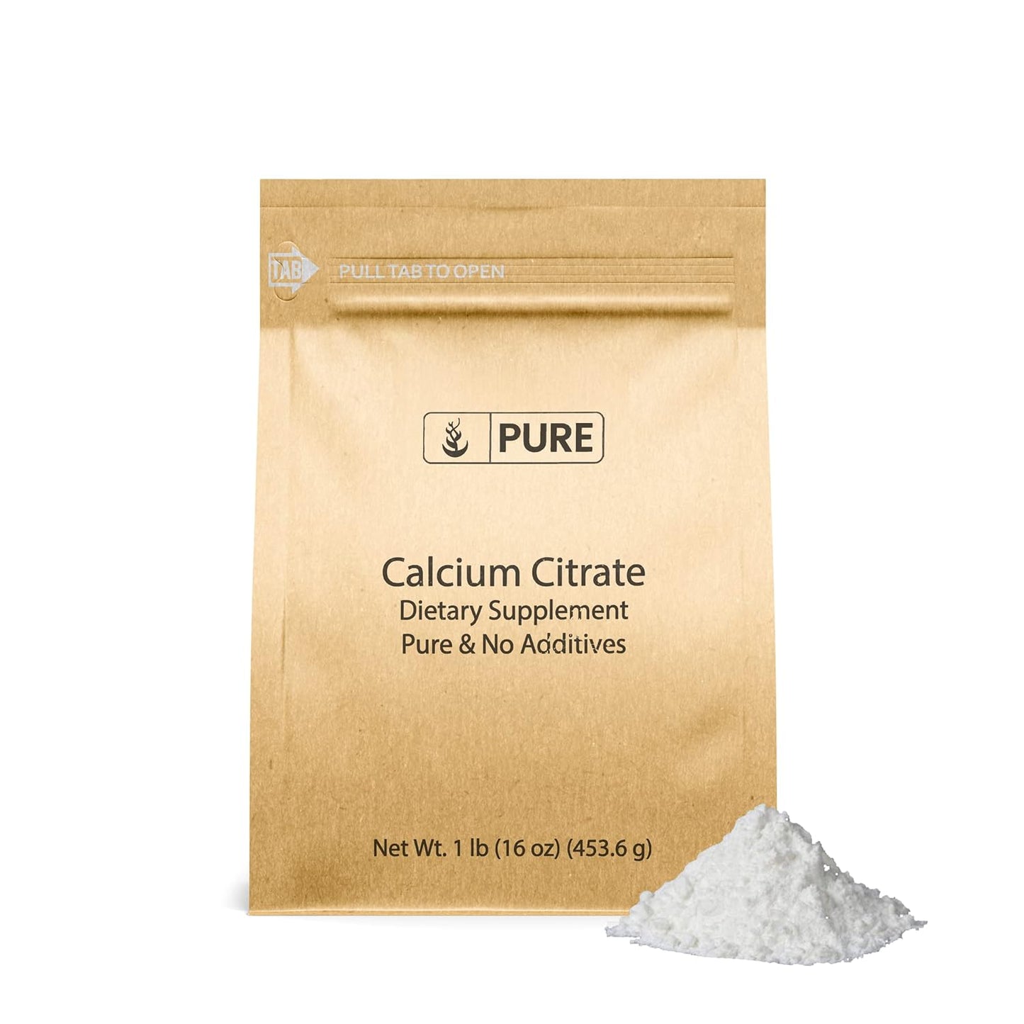 Bundle of Pure Brewer's Yeast and Calcium Citrate, 1 lb Each - No Additives or Fillers - Natural Ingredients Supplements