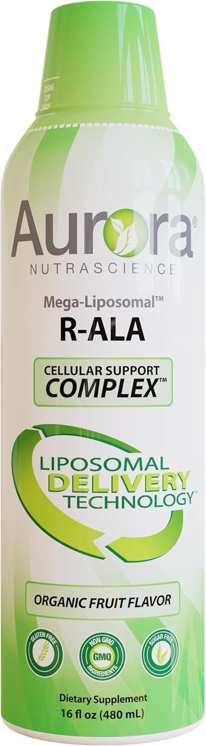 Bundle of Vida Lifescience Aurora Mega-Liposomal R-ALA with CoQ10 & L-Carnitine Complex and Vitamin C, 3,000 mg