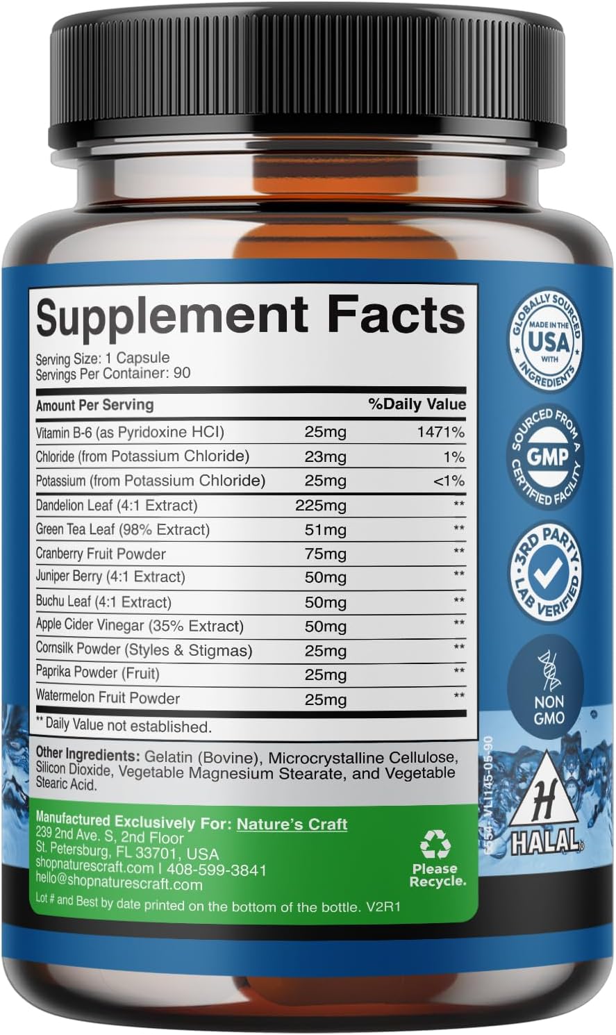 Bundle of Water Away Pills and Garlic Supplement for Fast Bloating Relief and Immune Support - Huntington Labs