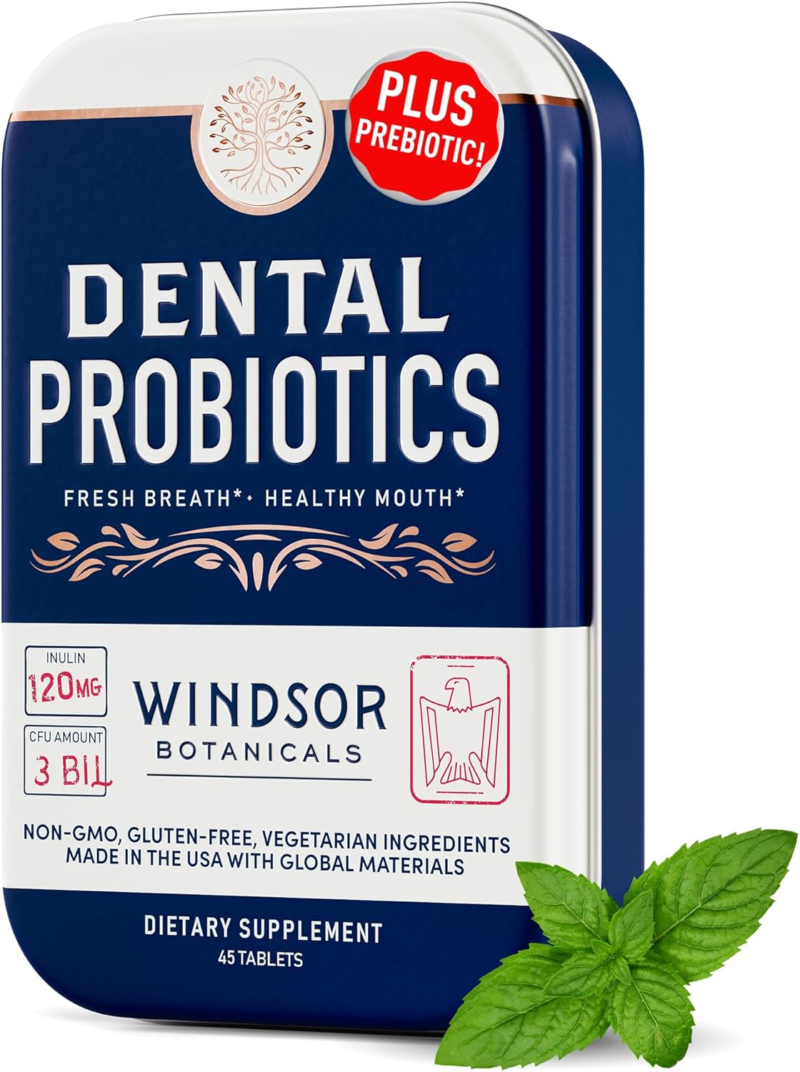 Bundle of Windsor Botanicals Cholesterol Support Supplements and Dental Probiotics for Fresh Breath