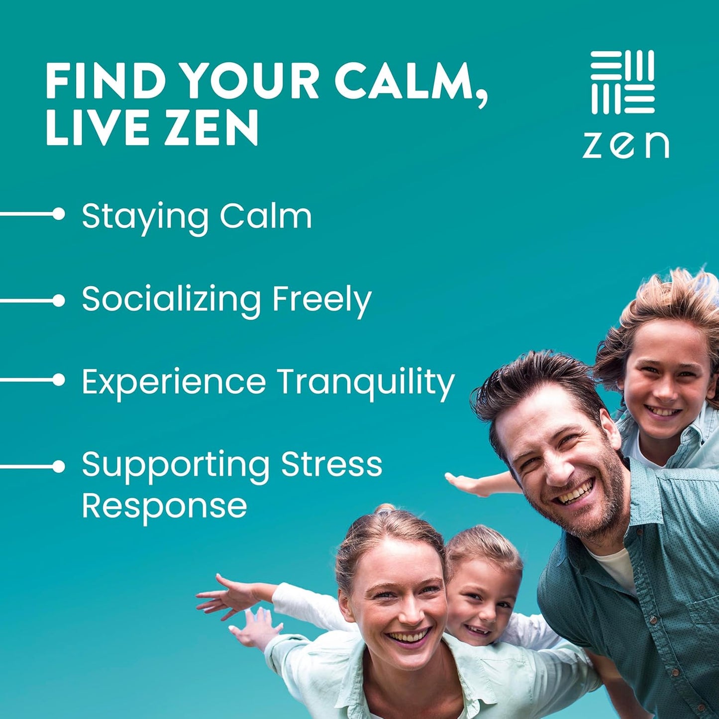 Bundle of Zen Stress Support Supplement (60 Ct) + Vital Liquid Liposomal Curcumin Drops for Relaxation and Wellness
