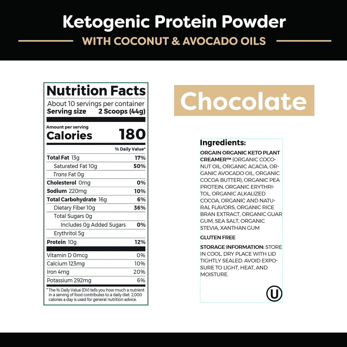 Bundle: Orgain Organic Keto Vegan Protein Powder & Collagen Protein Powder