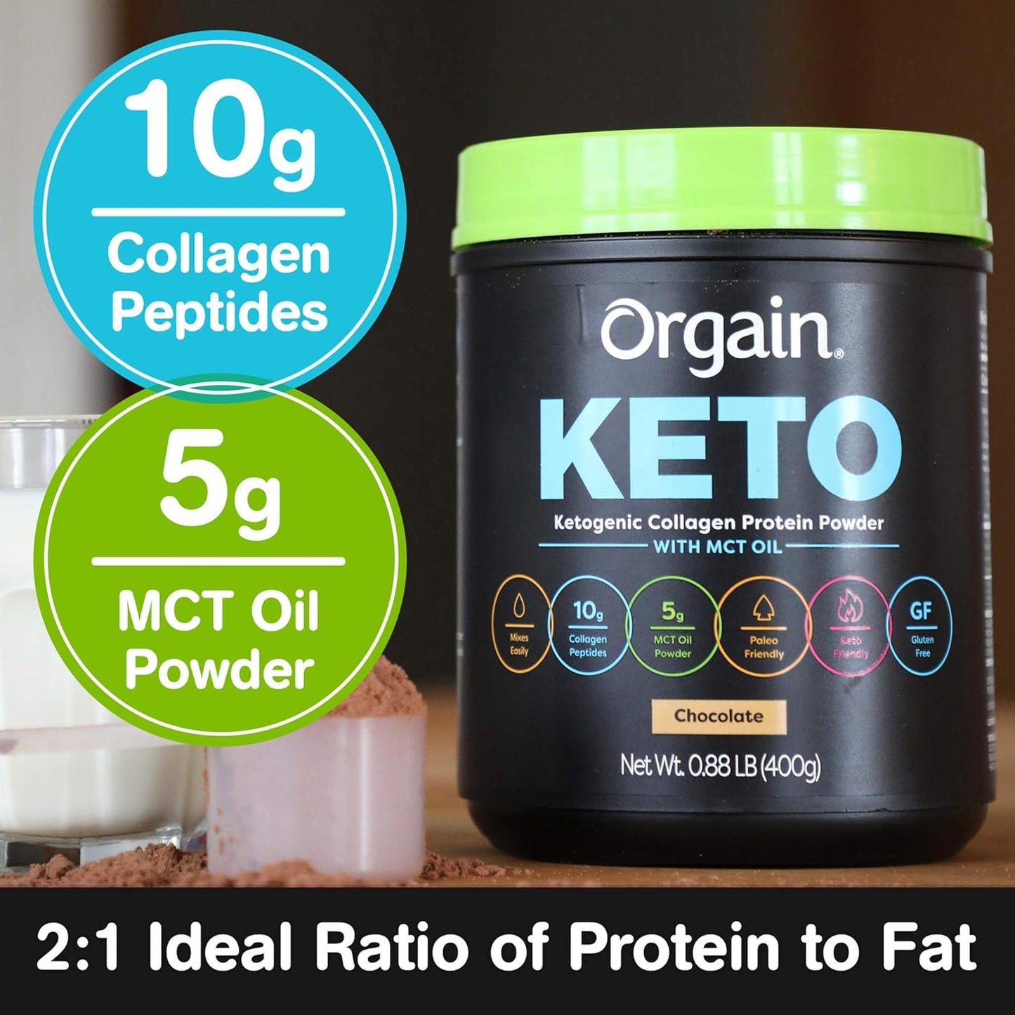 Bundle: Orgain Organic Keto Vegan Protein Powder & Collagen Protein Powder