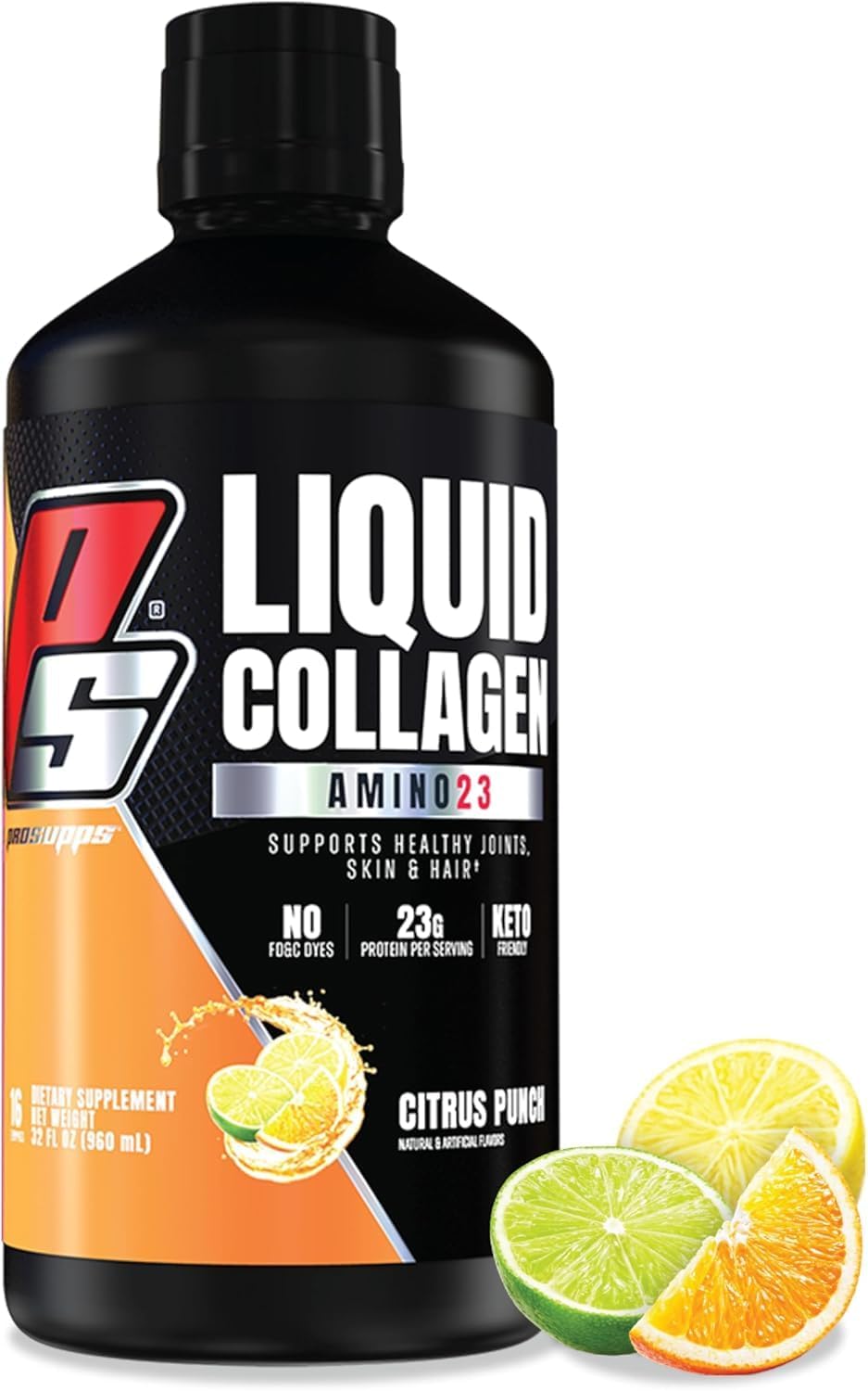 Bundle: PROSUPPS L-Carnitine 3000 Berry Liquid Shots & Amino23 Citrus Punch Collagen Shots