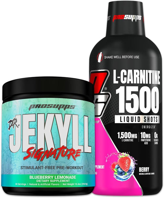 Bundle: PROSUPPS L-Carnitine 3000 Berry Shots & Dr. Jekyll Intense Focus Pre-Workout Powder