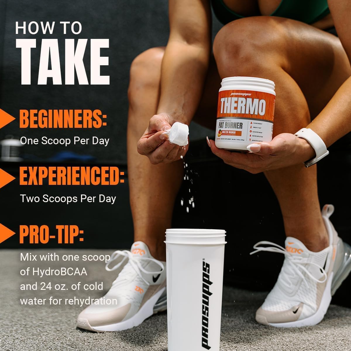 Bundle: PROSUPPS L-Carnitine 3000 Liquid Shots & Thermo Fat Burning Powder (Dragon Fruit & Molten Mango)