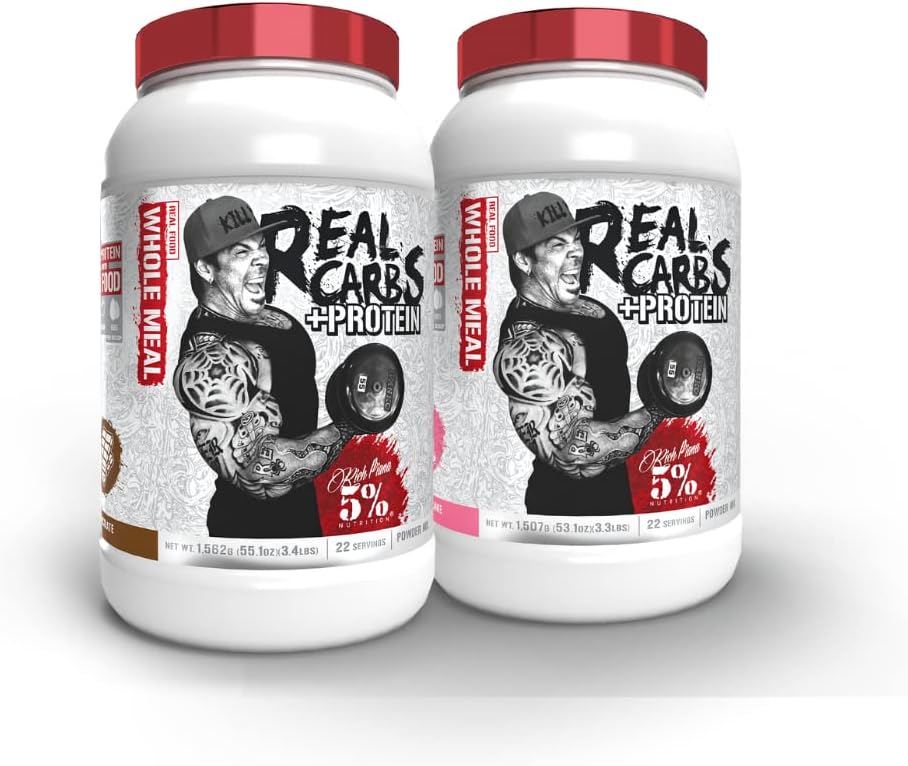 Bundle: Real Carbs + Protein Mass Gainer Powder (2 Pack) - Chocolate & Birthday Cake - Pre/Post-Workout Fuel for Muscle Recovery