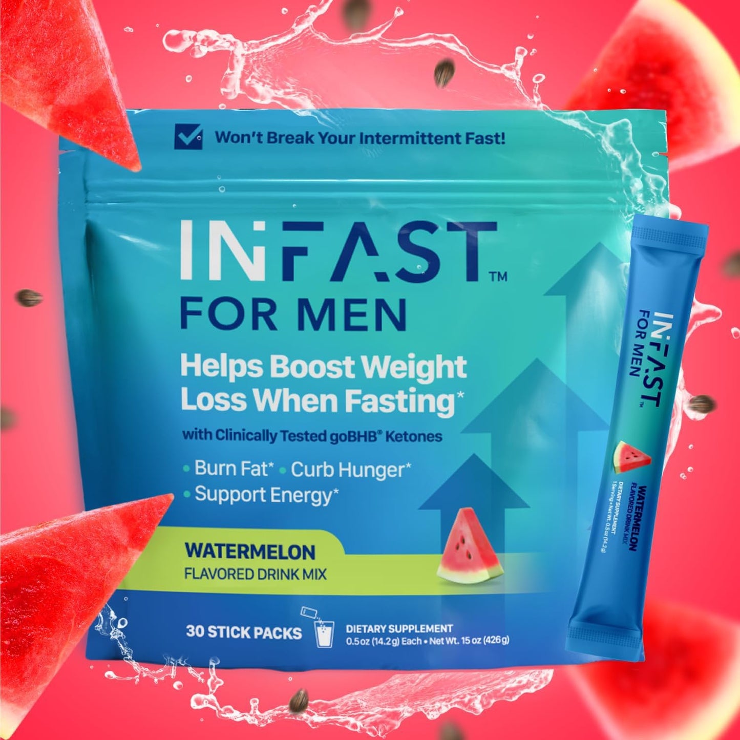 Bundle: Real Ketones Black Cherry Shift & Fasting Electrolytes for Men - BHB Exogenous Ketones - Weight Loss Support (30 Count)