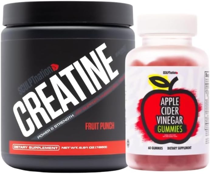 Bundle: Sculpt Nation by V Shred Creatine Powder & Apple Cider Vinegar for Fitness & Weight Loss
