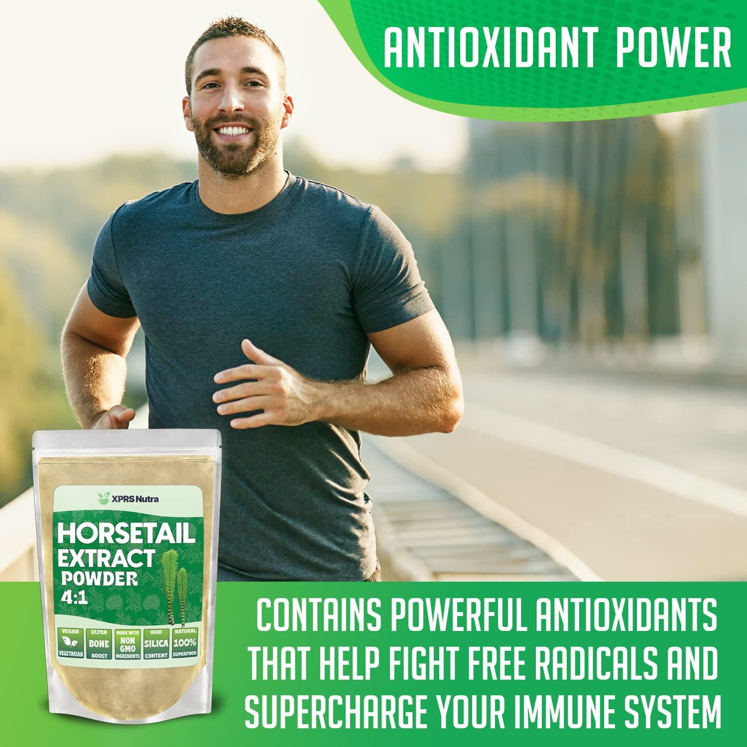 Bundle: XPRS Nutra Organic Nettle Leaf Powder & Horsetail Extract - 16 Ounces Each