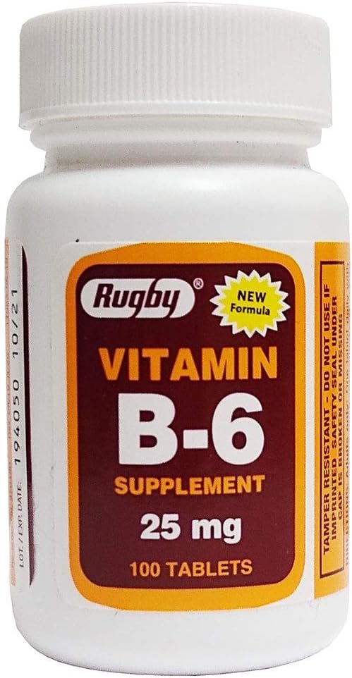 Buy 3 Packs of Watson Rugby Vitamin B-6 25 mg, 100 Tablets and Save - Bulk Savings Available