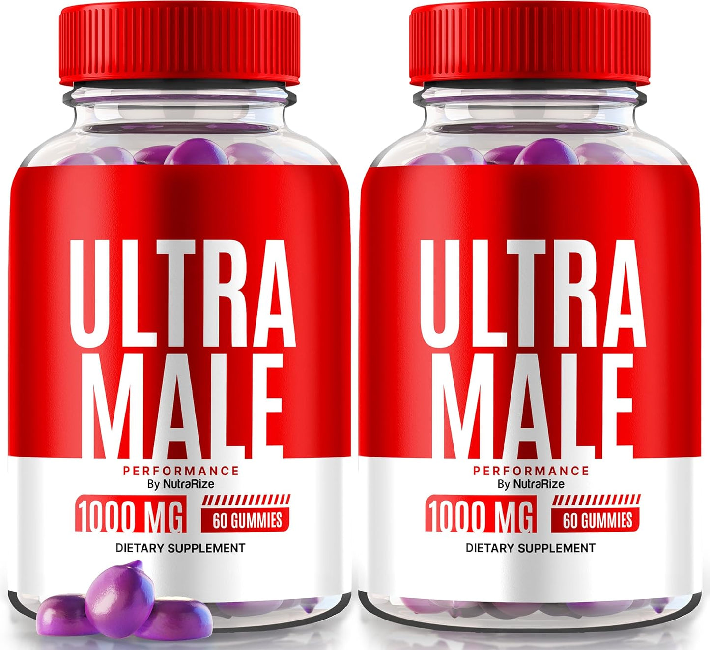 Buy NutraRize Ultra Male Gummies - Pack of 2, 1000 MG Vitamin Gummies for Daily Performance and Health Boost - Official Reviews - 120 Gummies