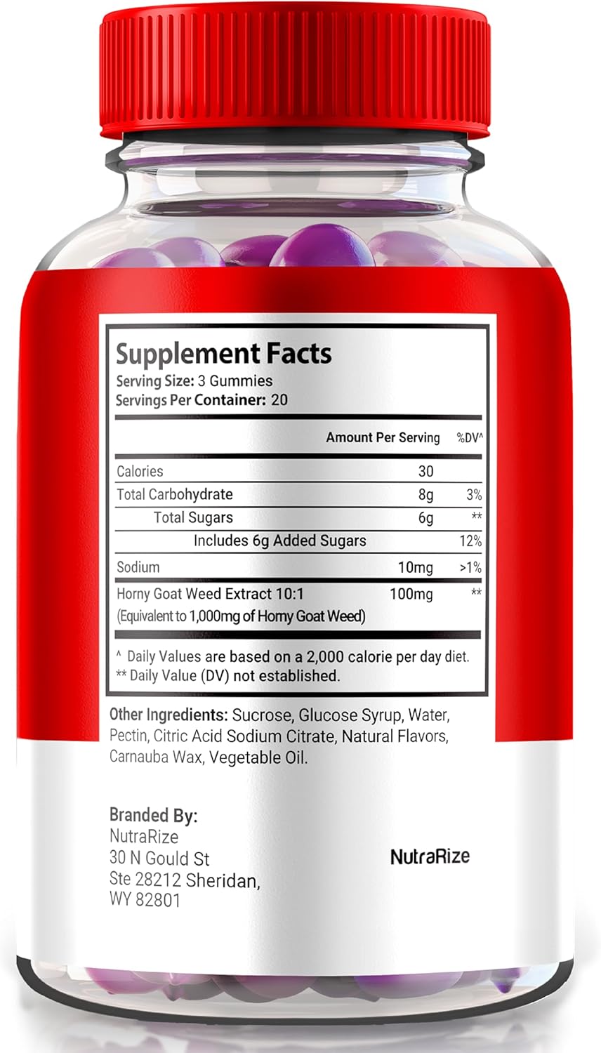 Buy NutraRize Ultra Male Gummies - Pack of 2, 1000 MG Vitamin Gummies for Daily Performance and Health Boost - Official Reviews - 120 Gummies