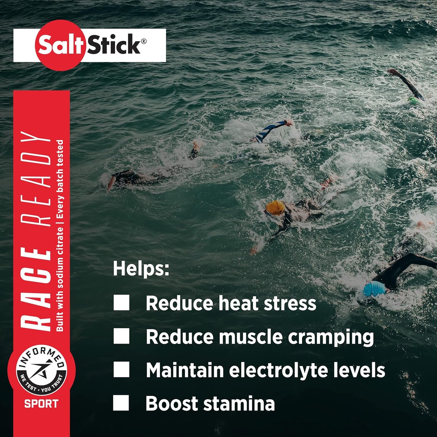 Caffeinated SaltStick Electrolyte Capsules for Running and Hydration | 96 Capsules, 24 Packets | Reduce Muscle Cramps