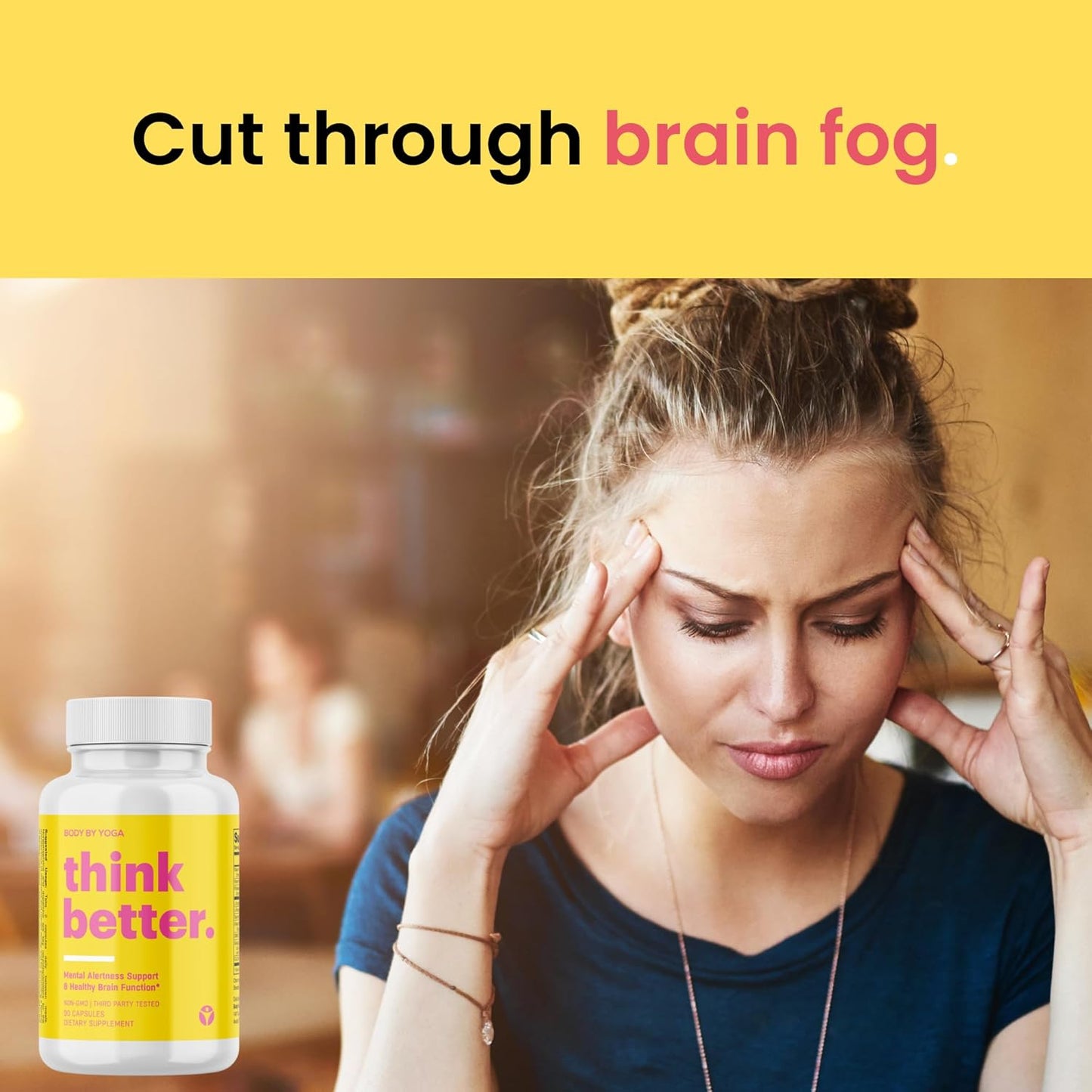 Caffeine-Free Brain Fog Supplements for Memory and Focus - Natural Nootropic for Men and Women to Improve Energy and Clarity